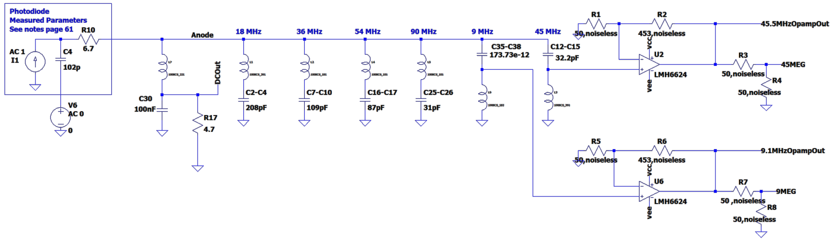 LTSpice circuit for simulation. 